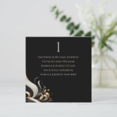 Modern Elegant Black en Gold Kaart (Staand voorkant)