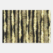 Modern Elegant Black en Gold Kerstmis Inpakpapier Vel (Voorkant 3)