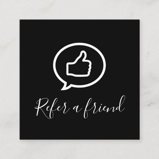 Modern Elegant Black en White Aanbevelingskaartje (Voorkant)