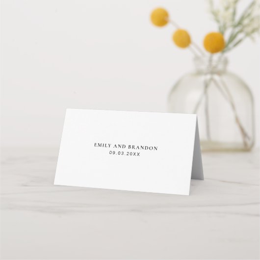 Modern Elegant Black en White Simple Wedding (Achterkant)