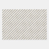 Modern Elegant Black Gold Zig Zag Chevron Inpakpapier Vel (Voorkant 3)