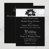 Modern Elegant, Black Grey Floral Waterlily Kaart (Voorkant / Achterkant)