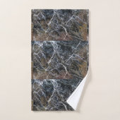 Modern Elegant Black Marble Gemstone Pattern Bad Handdoek (Handdoek)
