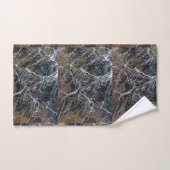 Modern Elegant Black Marble Gemstone Pattern Bad Handdoek (Handdoek)