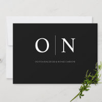 Modern & Elegant Black Save the Date Wedding Kaart