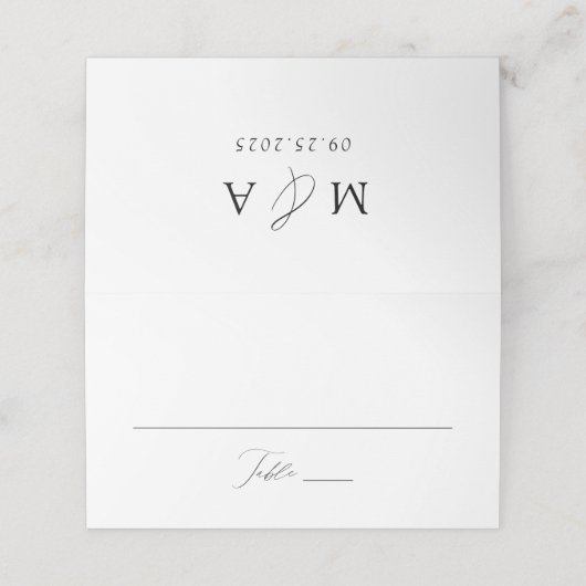 Modern Elegant Black Script Wedding (Buitenkant ongevouwen)