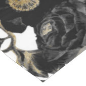 Modern Elegant Black White en Gold Floral Pattern Tafelkleed (Gekanteld)