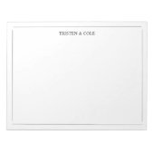 Modern Elegant Black White Notitieblok (Voorkant)