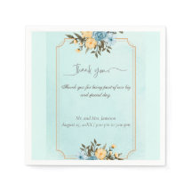 Modern Elegant Bloemen Waterverf Groen Bruiloft