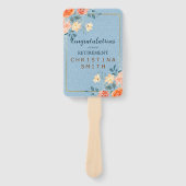 Modern Elegant Bloemen Waterverf Pensioen Partij Handwaaier (Voorkant)