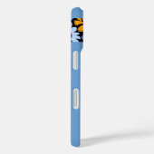 Modern Elegant Blue Black Floral Pattern  Case-Mate iPhone Case (Achterkant / Rechts)