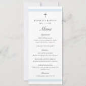 Modern Elegant Blue Boys Baptisme Kaart (Voorkant)