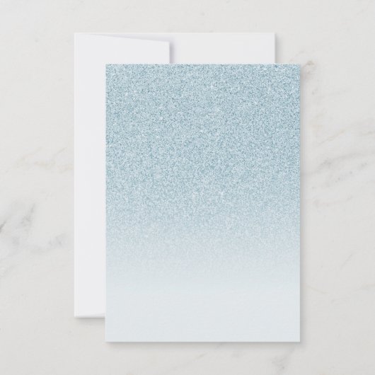 Modern Elegant Blue Save the Date Sweet 16 (Achterkant)