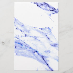 Modern Elegant Blue, White Marble granite patroon Briefpapier