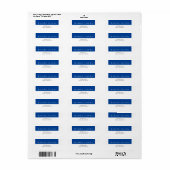 Modern Elegant Blue White Minimalist Plain Etiket (Full Sheet)