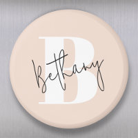 Modern Elegant Blush Roze Monogram