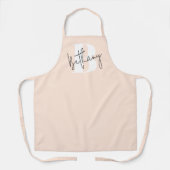 Modern Elegant Blush Roze Monogram Schort (Voorkant)