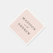 Modern Elegant Blush Wedding Servet (Hoek)
