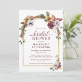 Modern Elegant Boho Floral Arch Vrijgezellenfeest Kaart (Staand voorkant)