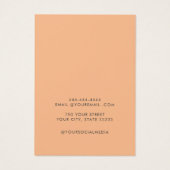 Modern Elegant boho meisje oorbel display kaart (Achterkant)