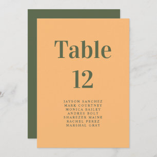 Modern Elegant Boho Wedding Seat Number