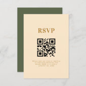 Modern Elegant Boho Wedding Typography RSVP Card (Voorkant / Achterkant)
