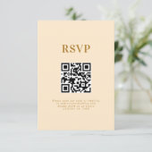 Modern Elegant Boho Wedding Typography RSVP Card Kaartje (Staand voorkant)