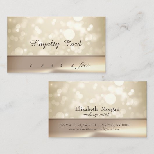 Modern Elegant Bokeh Loyalty Kaart (Voorkant / Achterkant)