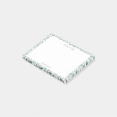 Modern Elegant Botanical Personalized Sticky Post-it® Notes (Schuin)