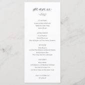Modern Elegant Botanical Wedding Menu (Voorkant)