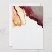 Modern Elegant Bourgogne Sinaasappel Gold Fall Bru Kaart (Achterkant)