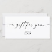 Modern Elegant Branded Logo Cadeaucertificaat (Voorkant)