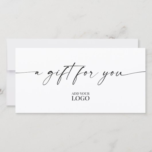Modern Elegant Branded Logo Cadeaucertificaat (Voorkant)