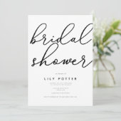 Modern Elegant Bridal Shower Invitation Kaart (Staand voorkant)