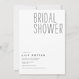 Modern Elegant Bridal Shower Invitation Kaart