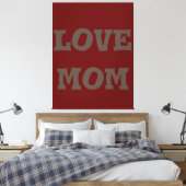 Modern elegant_brown_deep_red_love mamma_design canvas afdruk (Insitu (Slaapkamer))