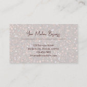Modern Elegant Brown White Terrazzo Pattern Visitekaartje (Achterkant)
