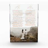 Modern Elegant Bruiloft Geloften Paar Fotoblokken (Voorkant)