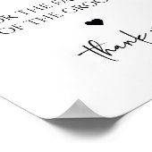 Modern Elegant Bruiloft Gereserveerd Zittafel Teke Poster (Hoek)