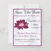 Modern Elegant, Burgundy Pink Marble Save The Date (Voorkant)