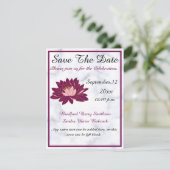 Modern Elegant, Burgundy Pink Marble Save The Date (Staand voorkant)