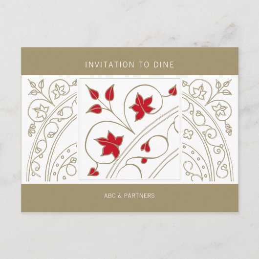 Modern Elegant Business Invitation to Dine (Devant)