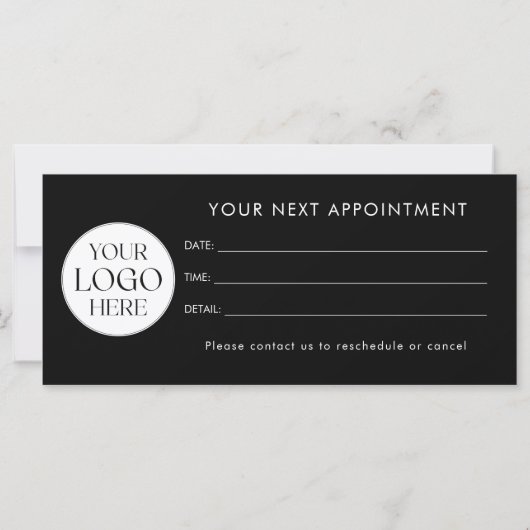 Modern Elegant Business Logo Appointment Card (Achterkant)