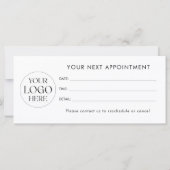 Modern Elegant Business Logo Appointment Card (Achterkant)