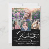 Modern Elegant Calligraphy Afstuderen Kaart (Voorkant)