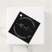 Modern Elegant Calligraphy Monogram Wedding Bedankjes Labels (In situ)