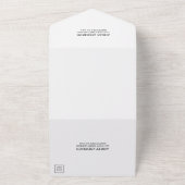 Modern Elegant Calligraphy Photo Overlay Wedding All In One Uitnodiging (Buitenkant)