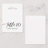 Modern Elegant Calligraphy Script Wedding Guest Plaatskaartje (Voorkant / Achterkant)