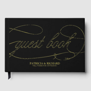Modern Elegant Calligraphy Wedding Gastenboek