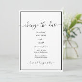 Modern Elegant Calligraphy Wedding Save The Date (Staand voorkant)